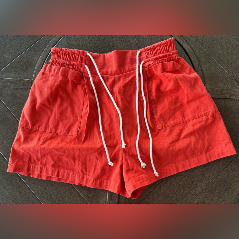 NWOT Free People 100% Cotton Double Rope Tie Cargo Shorts